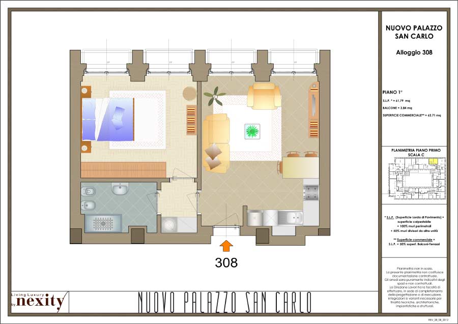 Planimetria – Nuovo Palazzo San Carlo – Proposta 01